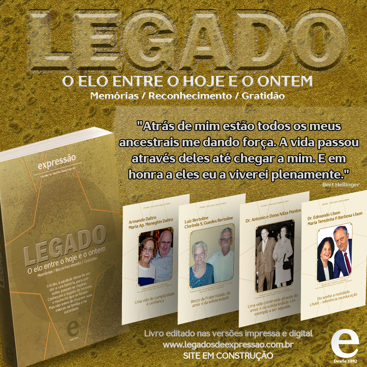 Leia mais sobre o artigo LEGADO – Memórias, reconhecimento e gratidão. Um dia a saudade deixa de ser dor e vira história para inspirar