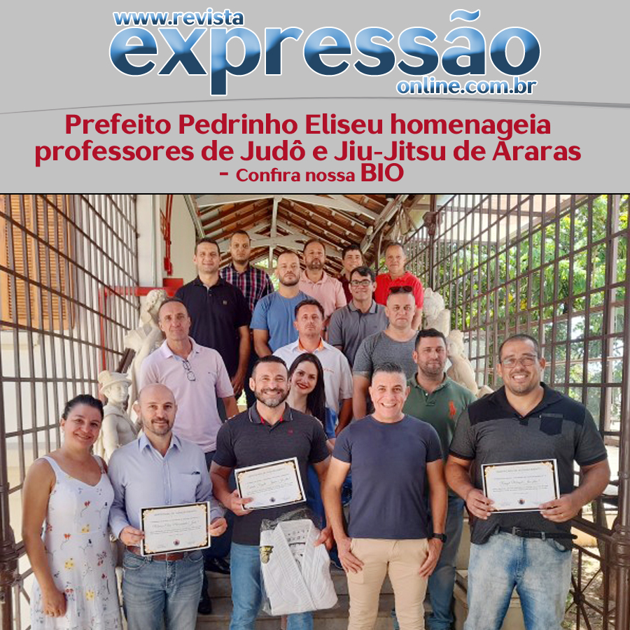Leia mais sobre o artigo Prefeito Pedrinho Eliseu homenageia professores de Judô e Jiu-Jitsu de Araras