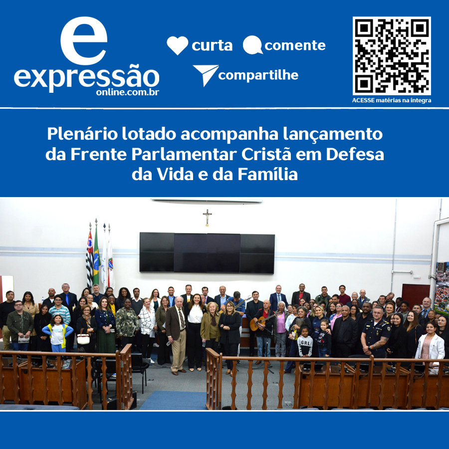 Leia mais sobre o artigo Plenário lotado acompanha lançamento da Frente Parlamentar Cristã em Defesa da Vida e da Família