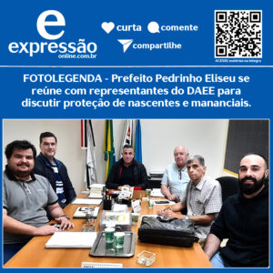 Leia mais sobre o artigo Prefeito Pedrinho Eliseu se reúne com representantes do DAEE para discutir proteção de nascentes e mananciais.