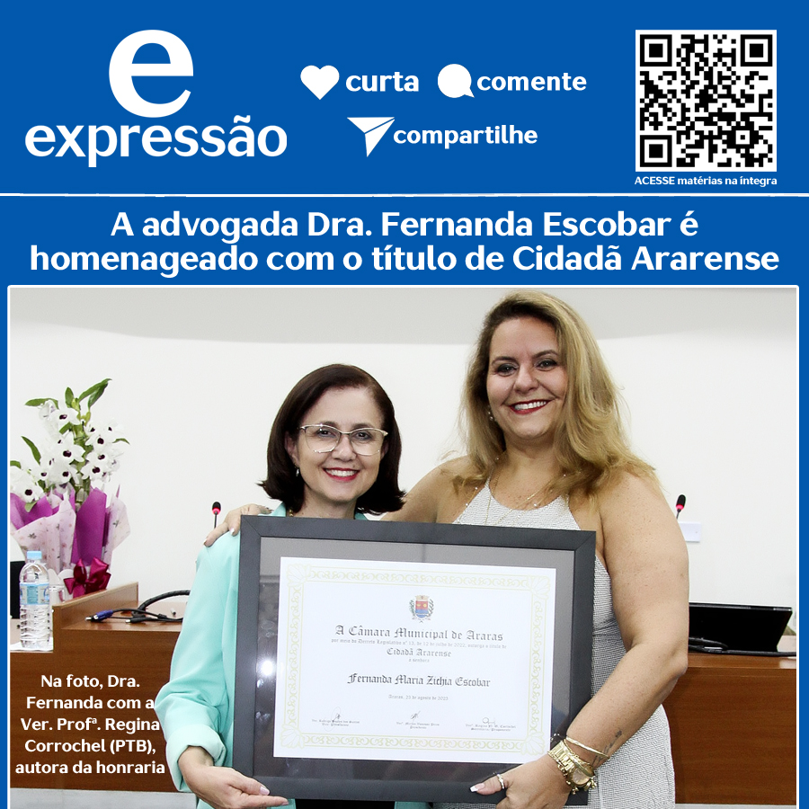 Leia mais sobre o artigo Fernanda Maria Zichia Escobar  – Cidadã Ararense