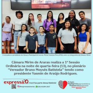 Leia mais sobre o artigo Câmara Mirim realiza a 1ª Sessão Ordinária