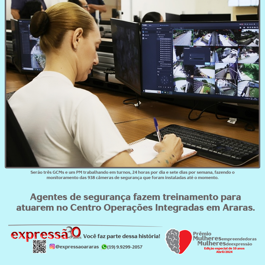 Leia mais sobre o artigo Agentes de segurança fazem treinamento para atuarem no Centro Operações Integradas em Araras