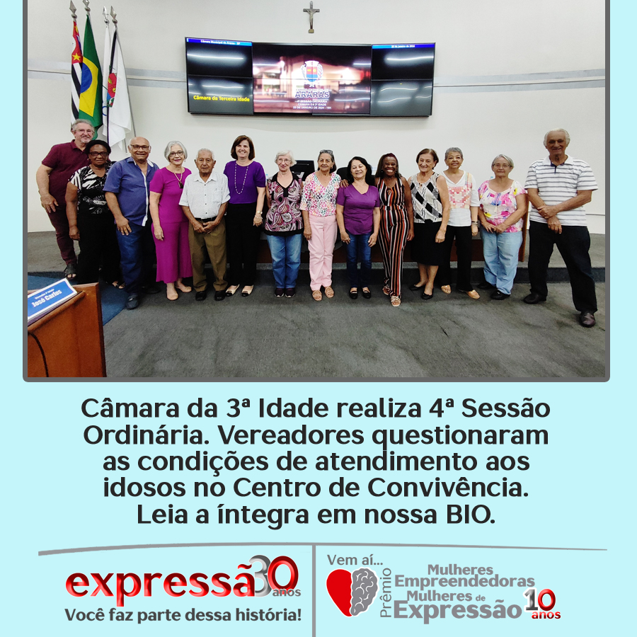 Leia mais sobre o artigo Câmara da 3ª Idade realiza 4ª Sessão Ordinária.