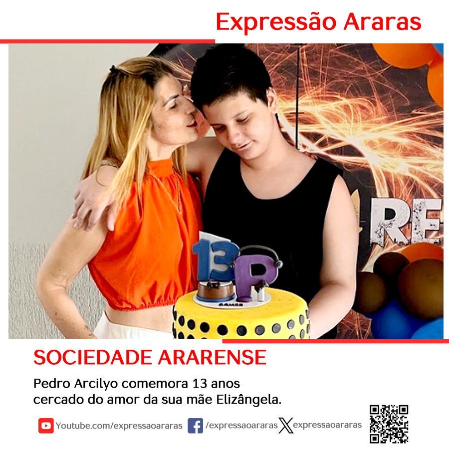 Leia mais sobre o artigo Pedro Arcilyo comemora 13 anos cercado do amor da sua mãe Elizângela.