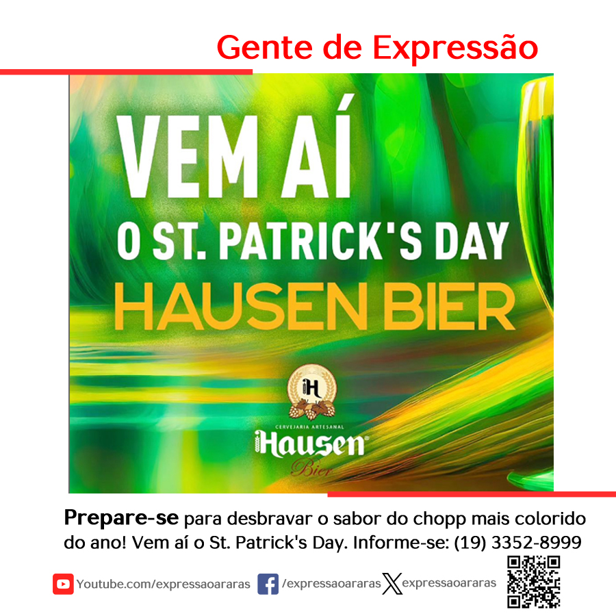 No momento, você está visualizando O St. Patrick’s Day Hausen Bier está chegando!