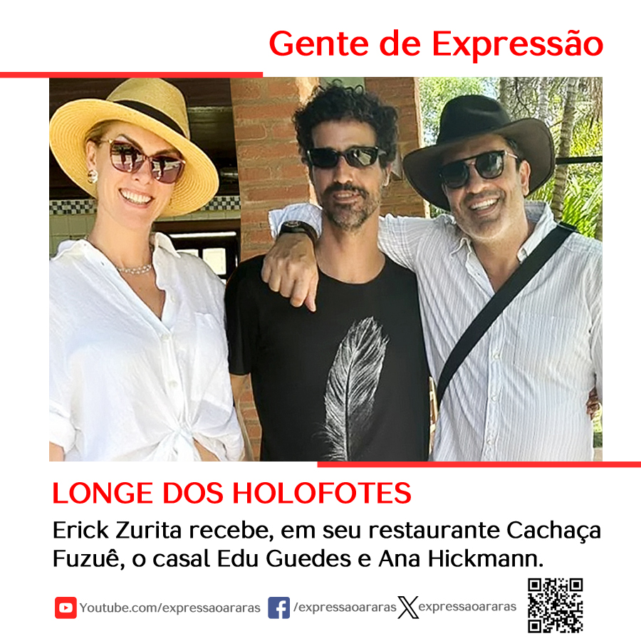 Leia mais sobre o artigo LONGE DOS HOLOFOTES – Edu Guedes, Ana Hickmann e Erick Zurita