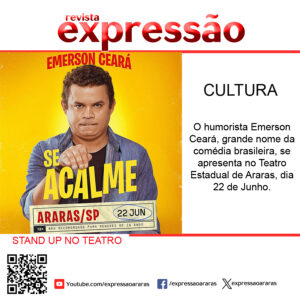 Leia mais sobre o artigo EMERSON CEARÁ NO TEATRO ESTADUAL DE ARARAS