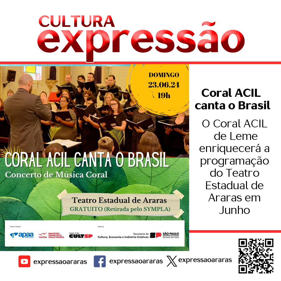Leia mais sobre o artigo Coral ACIL de Leme enriquecerá a programação do Teatro Estadual de Araras em Junho