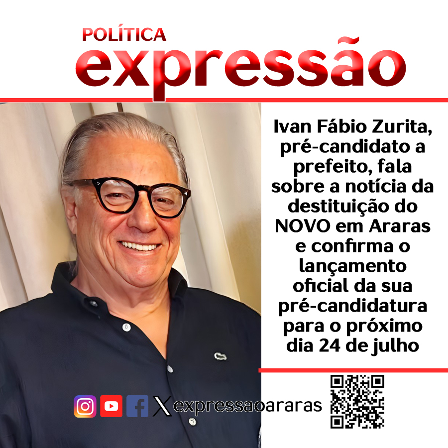 Leia mais sobre o artigo Ivan Fábio Zurita fala com a Expressão sobre a notícia da destituição do NOVO em Araras.