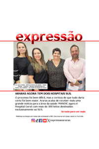Leia mais sobre o artigo ARARAS AGORA TEM DOIS HOSPITAIS SUS. A Santa Casa e o Mandic Hospital Geral
