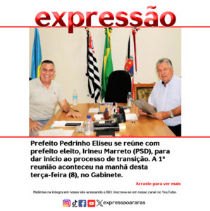 Leia mais sobre o artigo Prefeito Pedrinho Eliseu se reúne com prefeito eleito, Irineu Marreto (PSD), para dar início ao processo de transição
