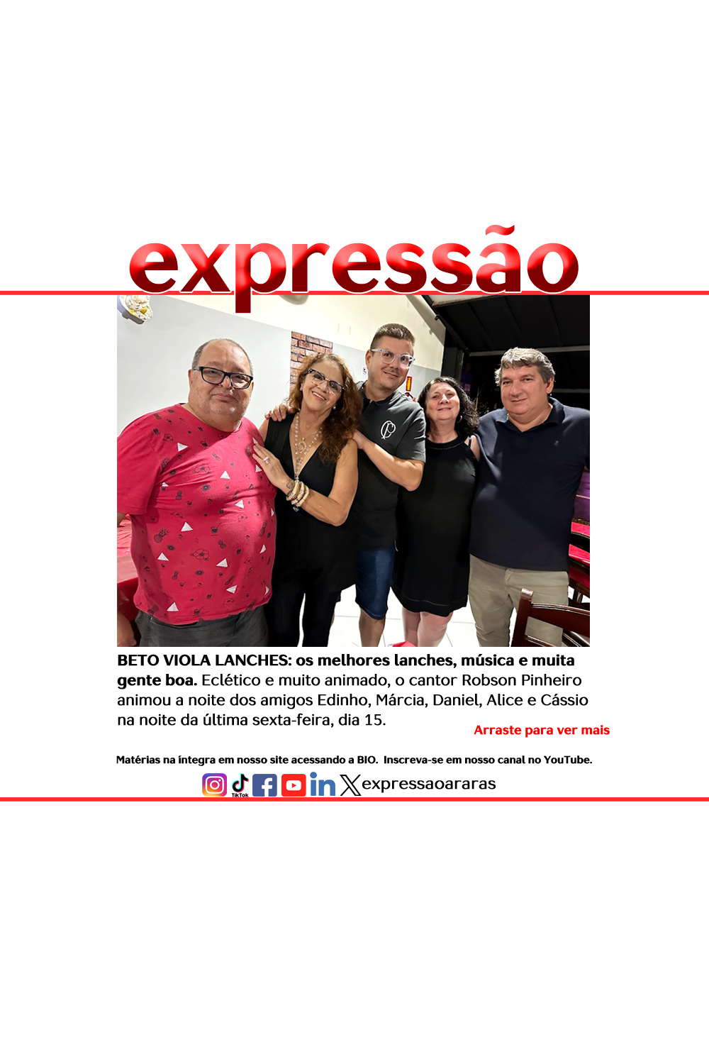 Leia mais sobre o artigo BETO VIOLA LANCHES: os melhores lanches, música e muita gente boa.