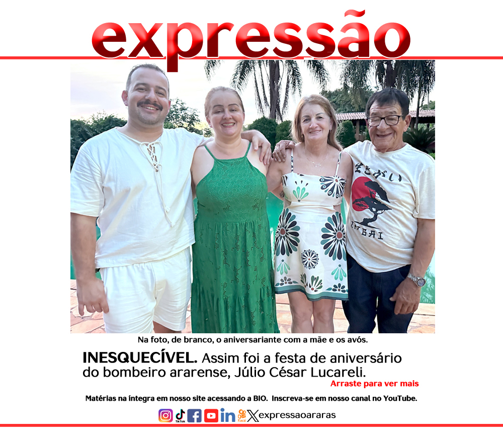 Leia mais sobre o artigo INESQUECÍVEL. Assim foi a festa de aniversário do bombeiro ararense, Júlio César Lucareli.