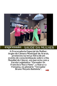 Leia mais sobre o artigo Procuradoria da Mulher realiza evento de conscientização no Dia Mundial do Câncer