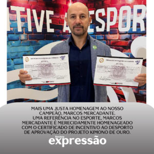 Leia mais sobre o artigo Mais uma justa homenagem ao nosso campeão, Marcos Mercadante.