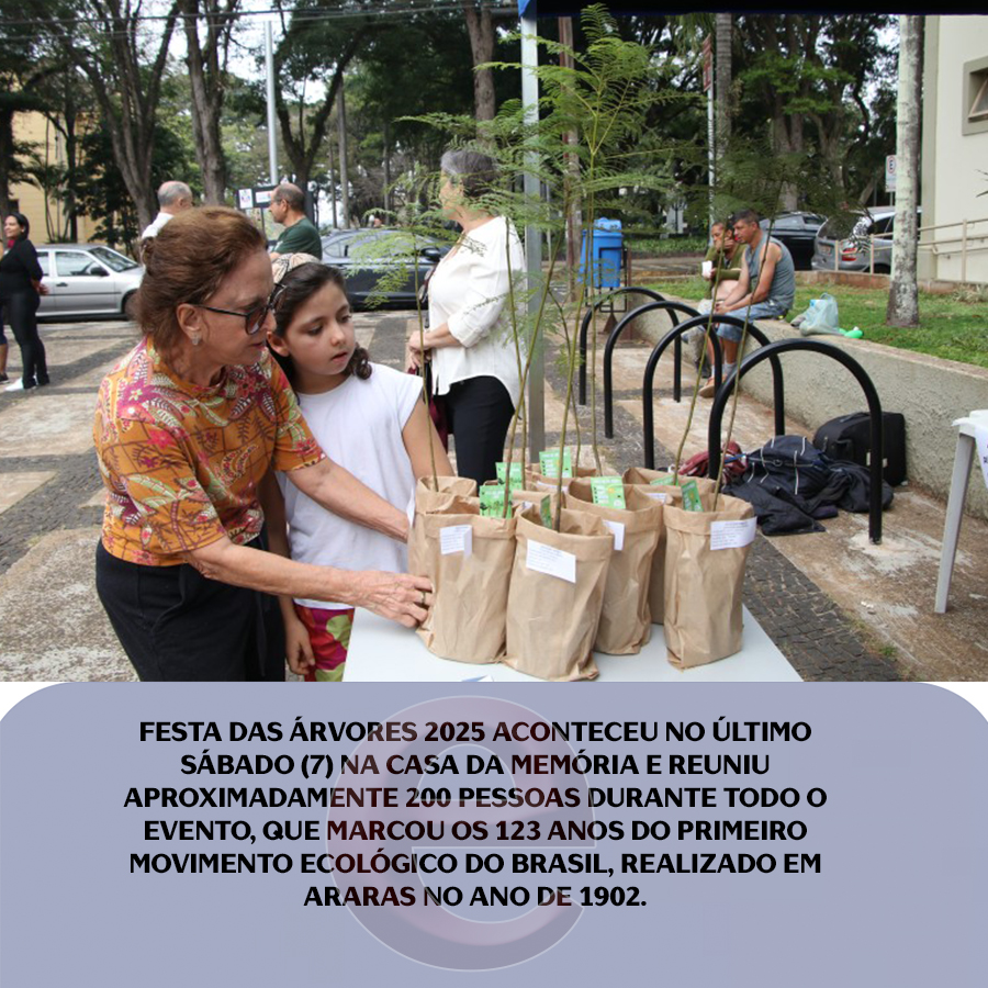 Leia mais sobre o artigo Festa das Árvores reúne 200 pessoas na Casa da Memória “Pedro Pessotto Filho” em Araras/SP