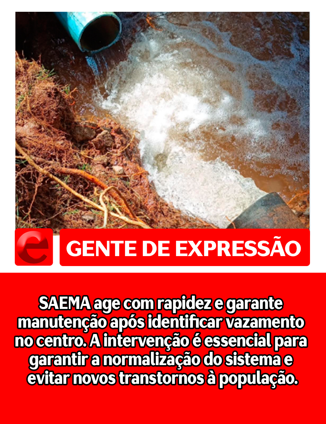 SAEMA age com rapidez e garante manutenção após identificar vazamento no centro de Araras.